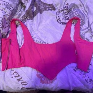 hot pink corset top